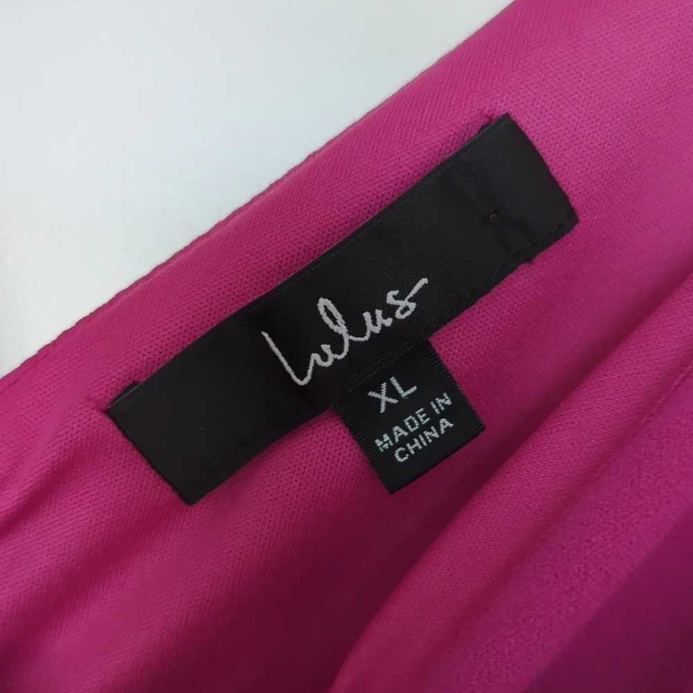 Lulus Darling Delight Fuchsia Skater Dress Pink - Size XL - Picture 3 of 7